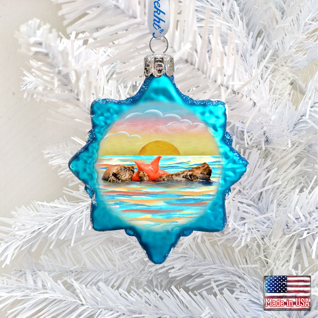 Shell Mercury Glass Ornament by G. DeBrekht - Coastal Holiday Decor - 775481