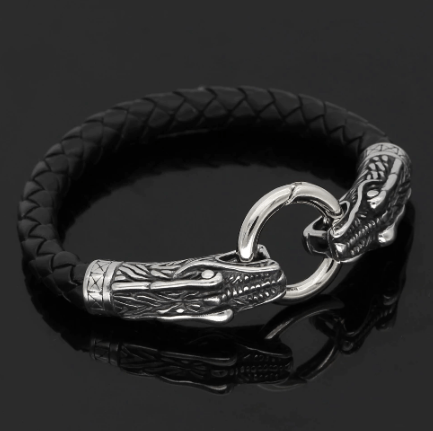 Vikings Dragon Head Stainless Steel Bracelet