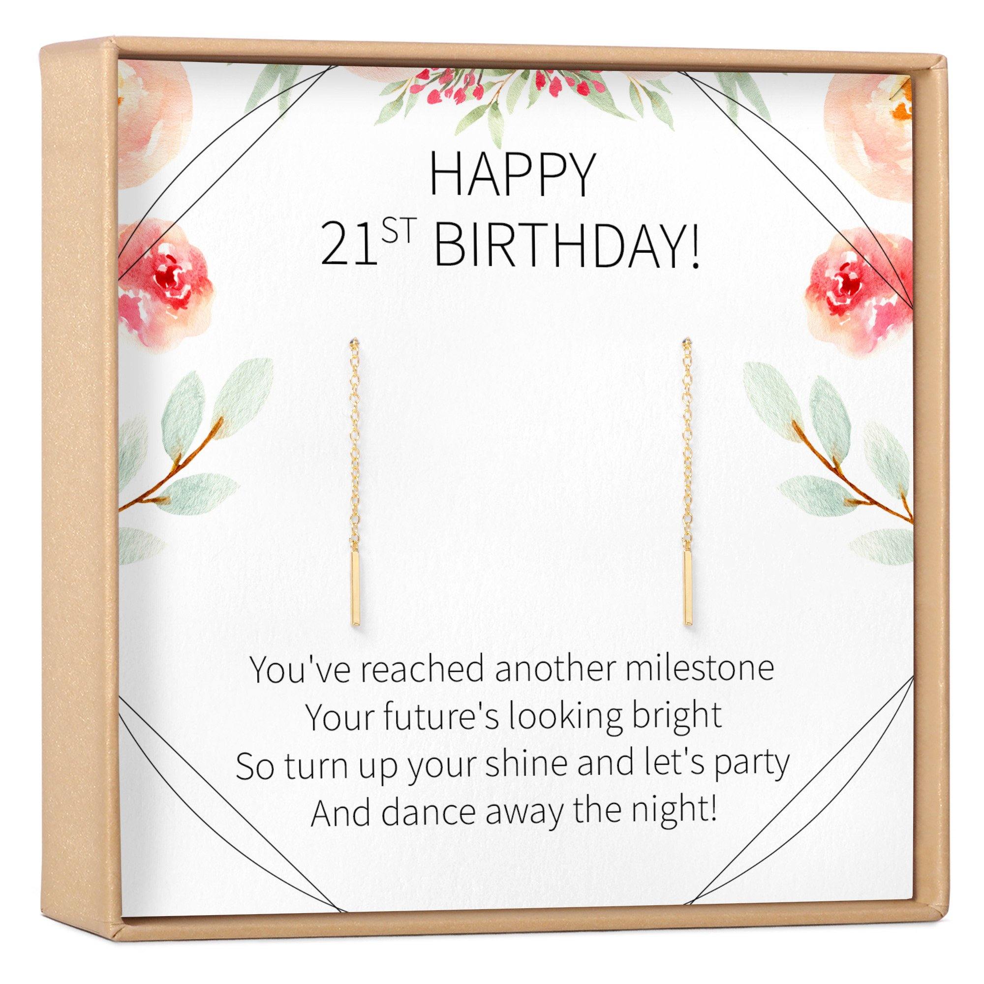 21st Birthday Earrings