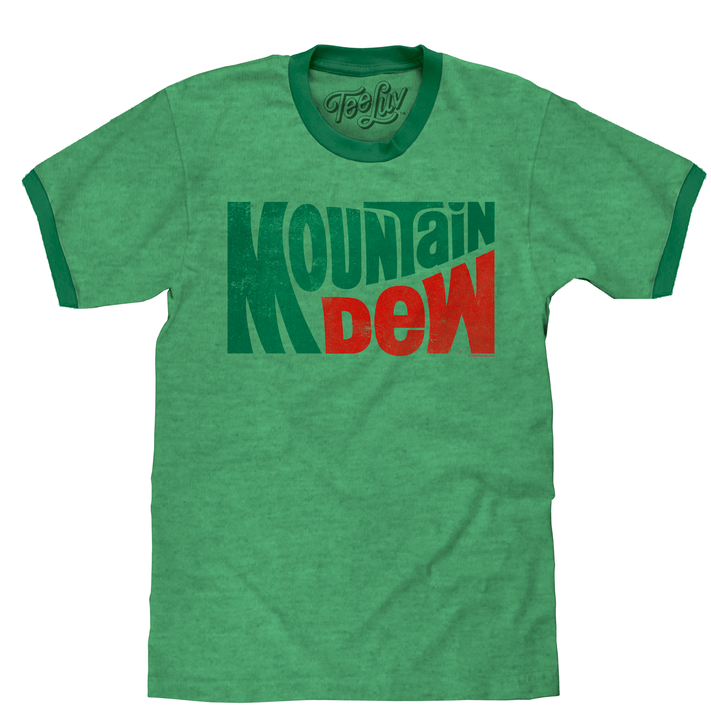 Vintage Mt Dew Ringer T-Shirt - Green