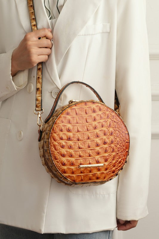 MKF Ynnari Croc-Embossed Crossbody Bag