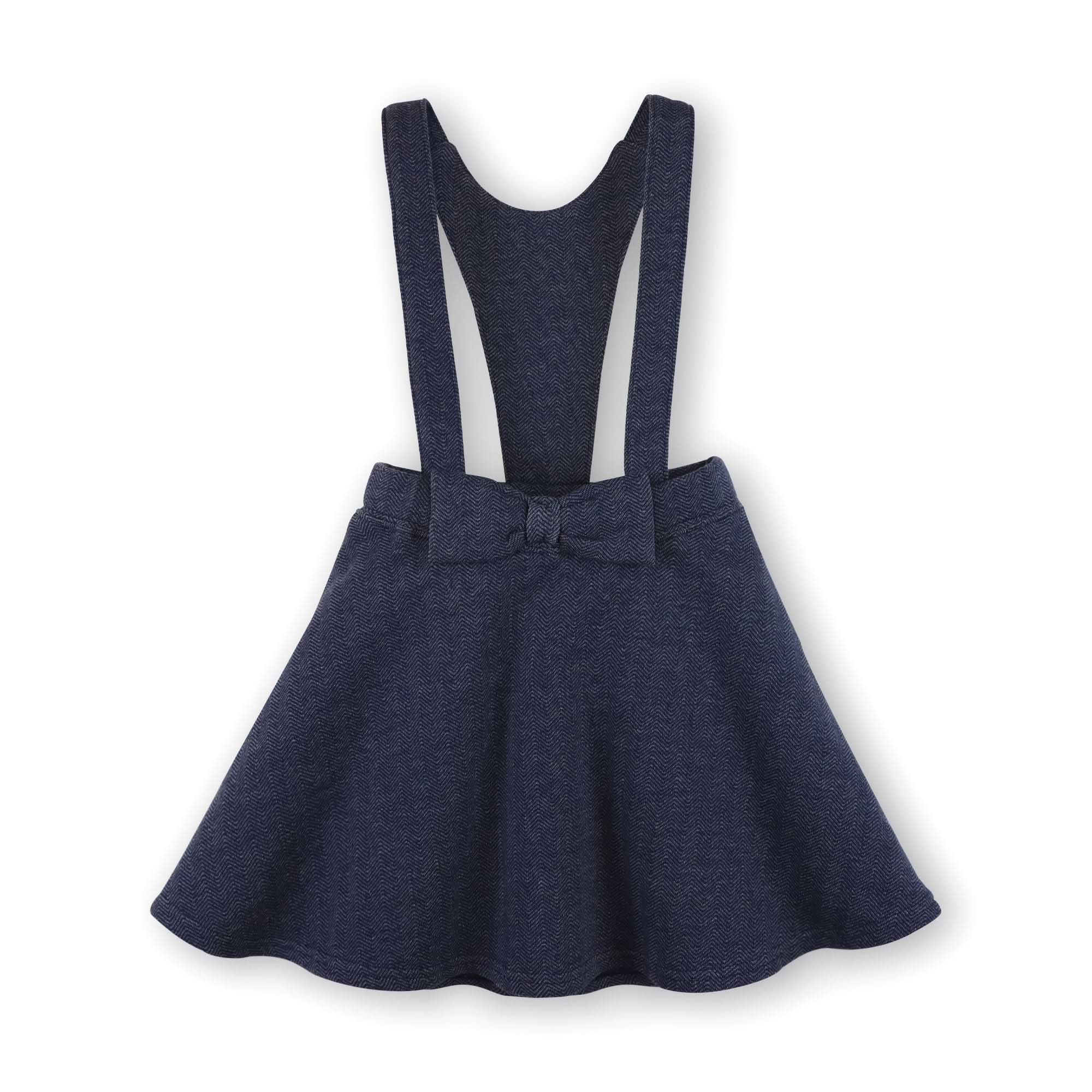 Fleece Bow Front Suspender Skirt
