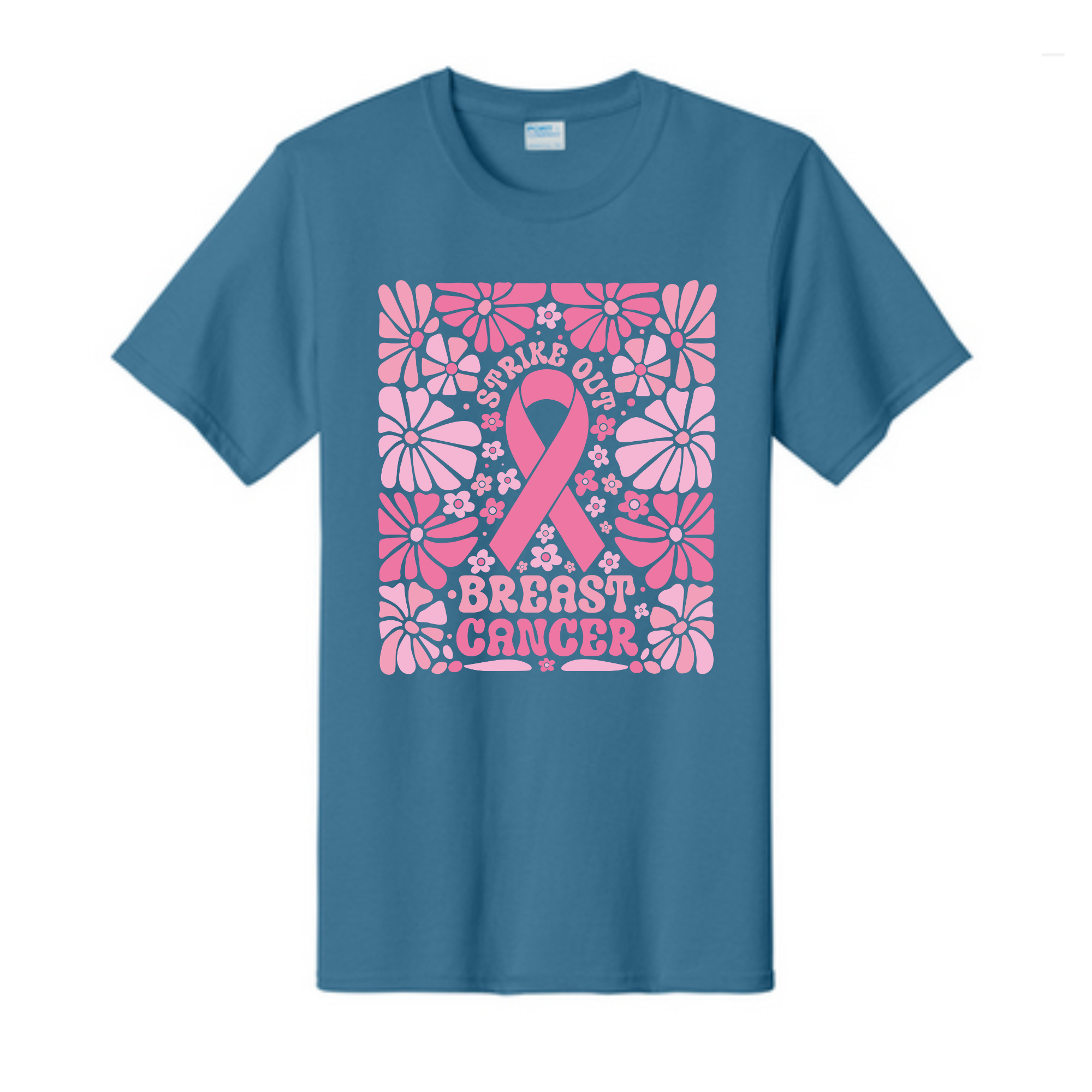 Strike out Breast Cancer Awareness Fundraiser Tshirt PC61 Port &amp;amp; Co™ Essential Tee PUBLIC