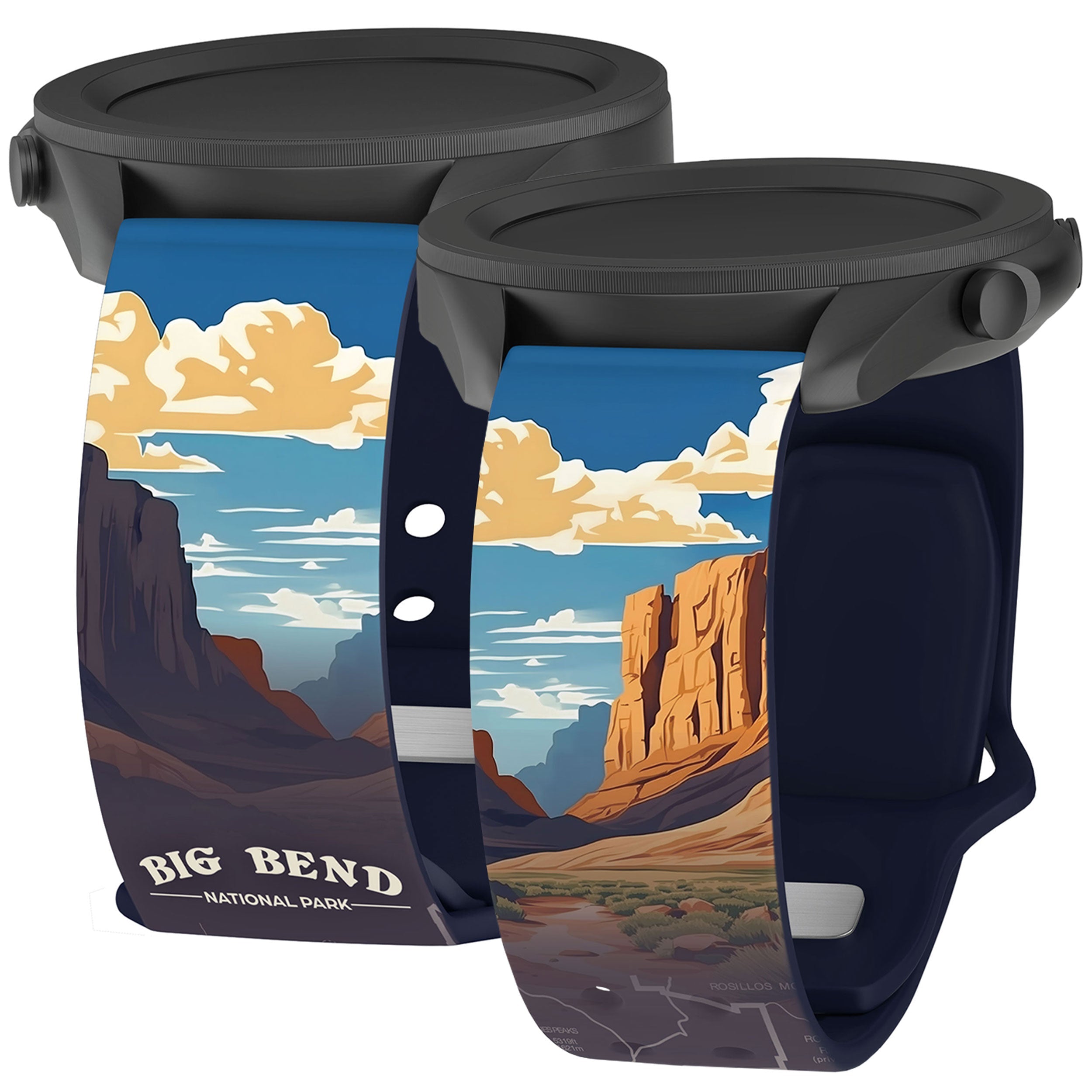 National Parks Big Bend HD  Watchband for Samsung, Garmin, Fossil, and More
