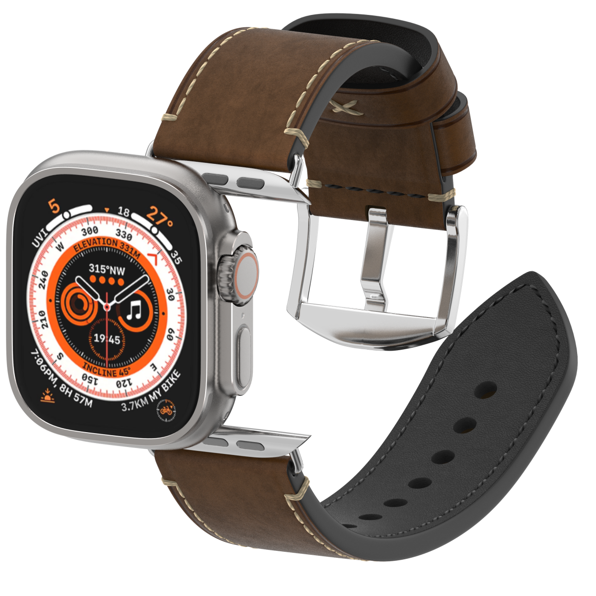 Premium Vintage Leather Band for Apple Watch ,  Handcrafted Distressed Finish