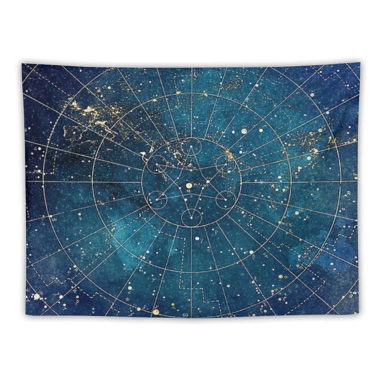 Star Map  City Lights Tapestry