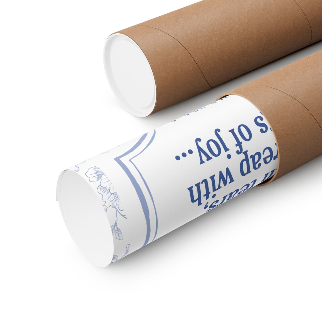 "Inspirational Bible Verse Matte Poster - Graceful Home Décor, Thoughtful Gift, Uplifting Wall Art, Faith-Based Motivation, Psalms 126:6"