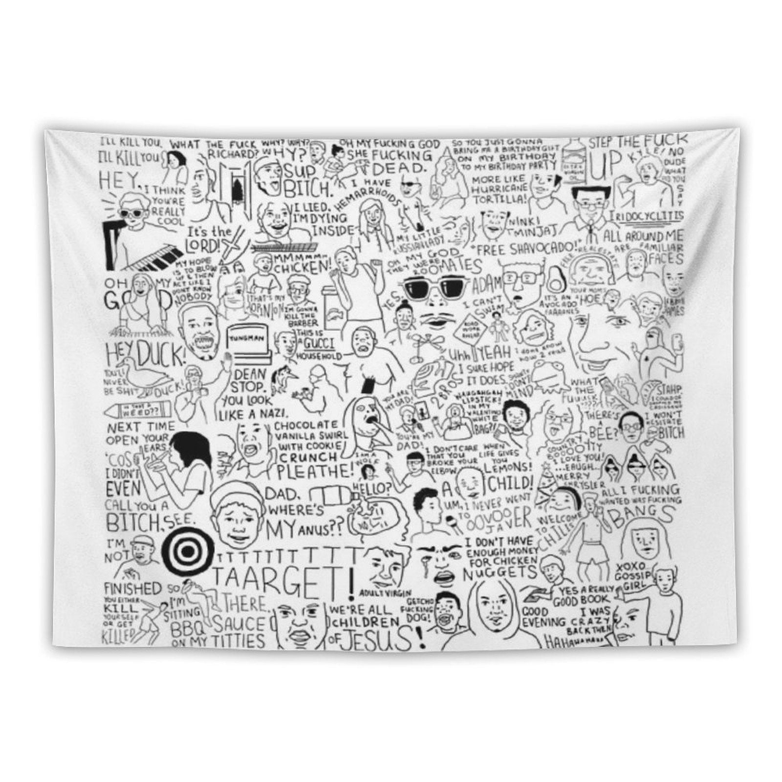 An Ultimate Vine Compilation But Instead of A Video Its Just Terribly Drawn Tapestry