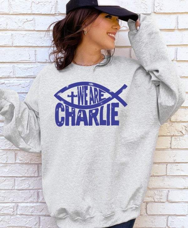 We Are Charlie Fish Sweatshirt Kirk Graphic