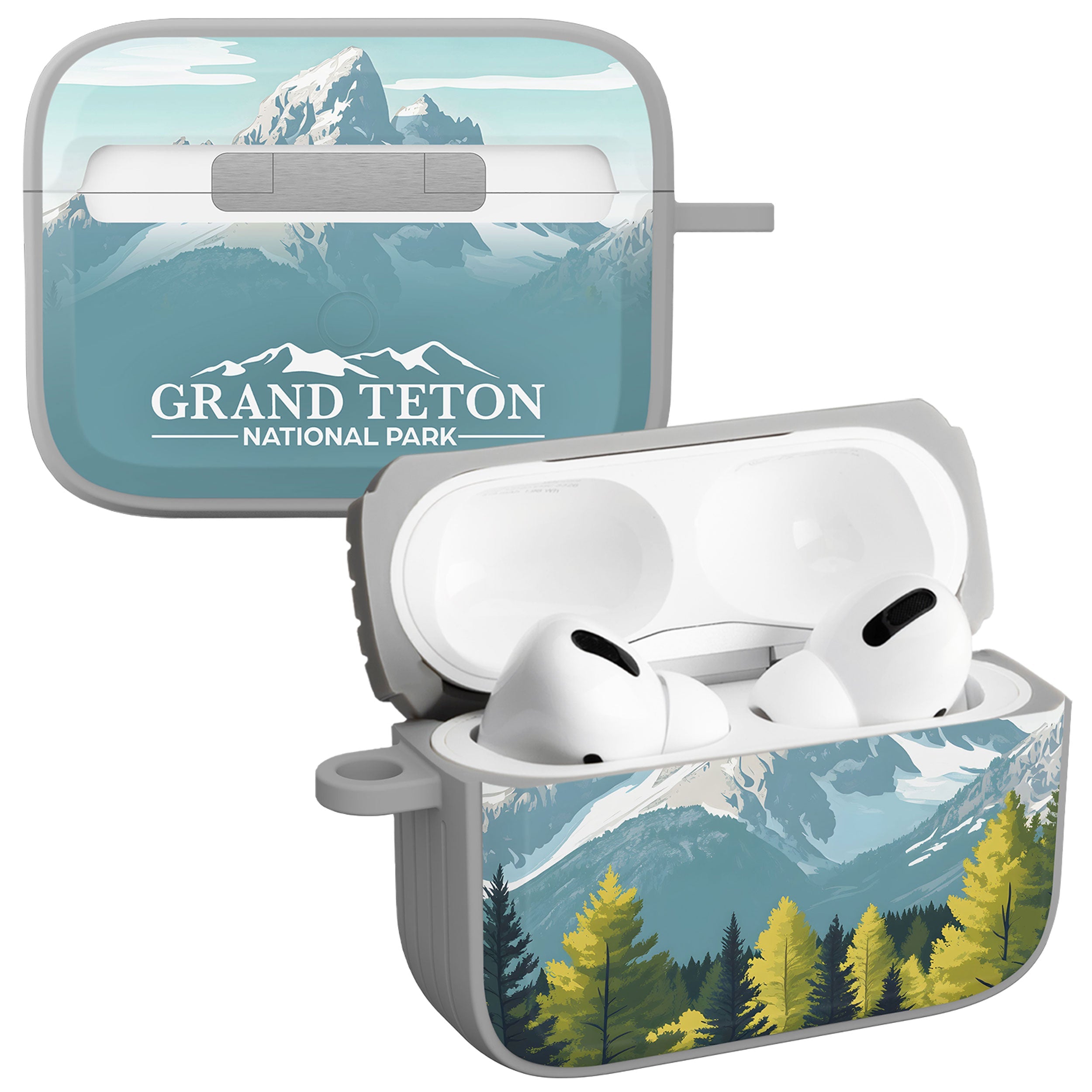 National Parks Grand Teton HDX Apple Airpods Pro 1 &amp;amp; 2 Case Cover