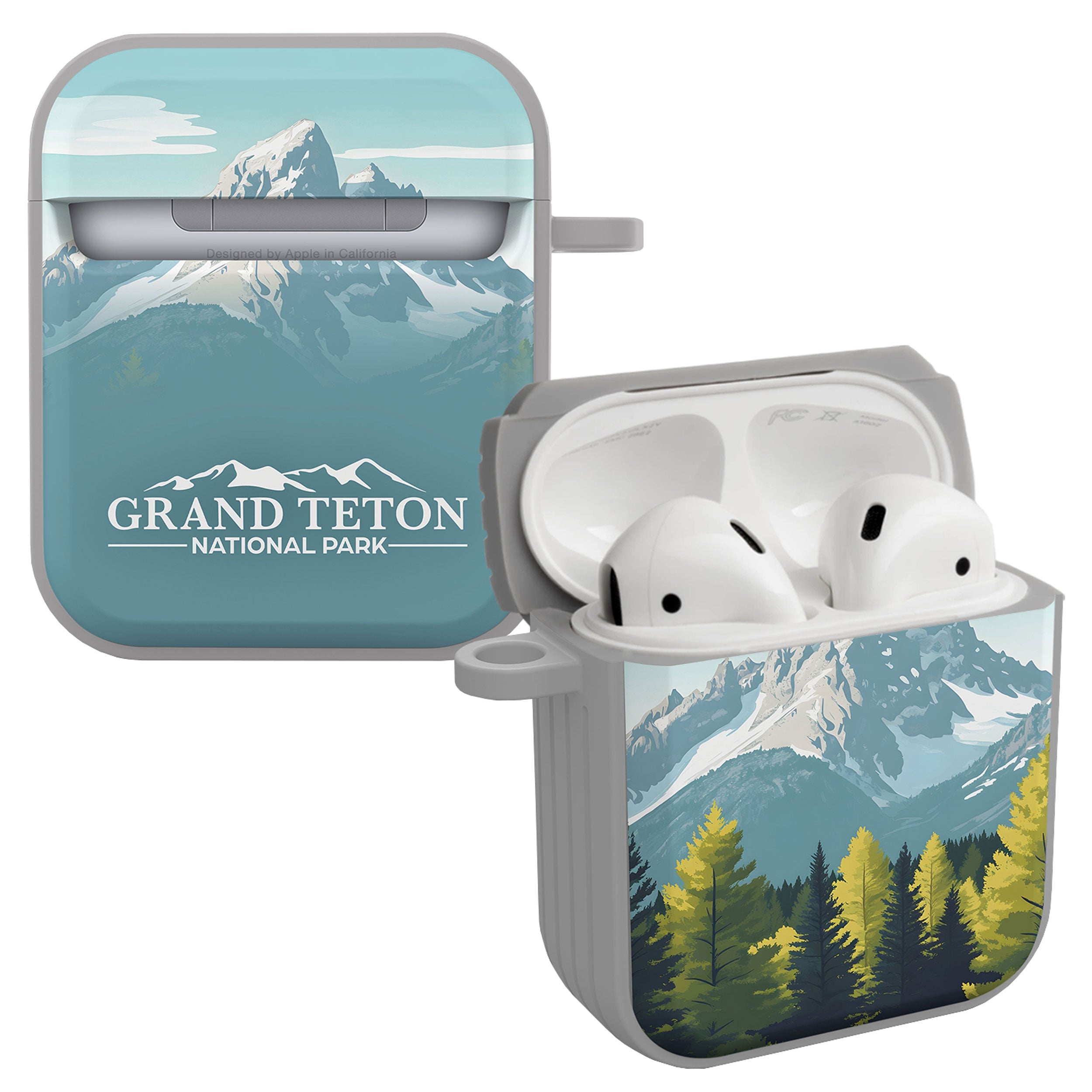 National Parks Grand Teton HDX Apple Airpods Gen 1 &amp;amp; 2 Case Cover