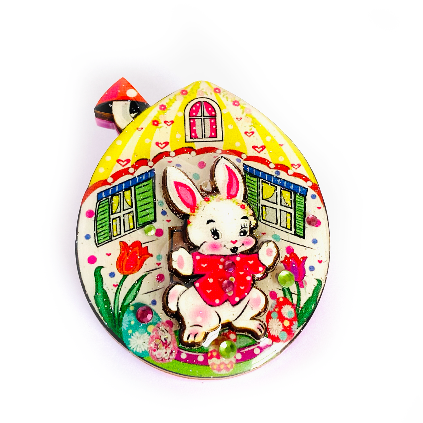 Bobby and his Egg House Brooch by Rosie Rose Parker