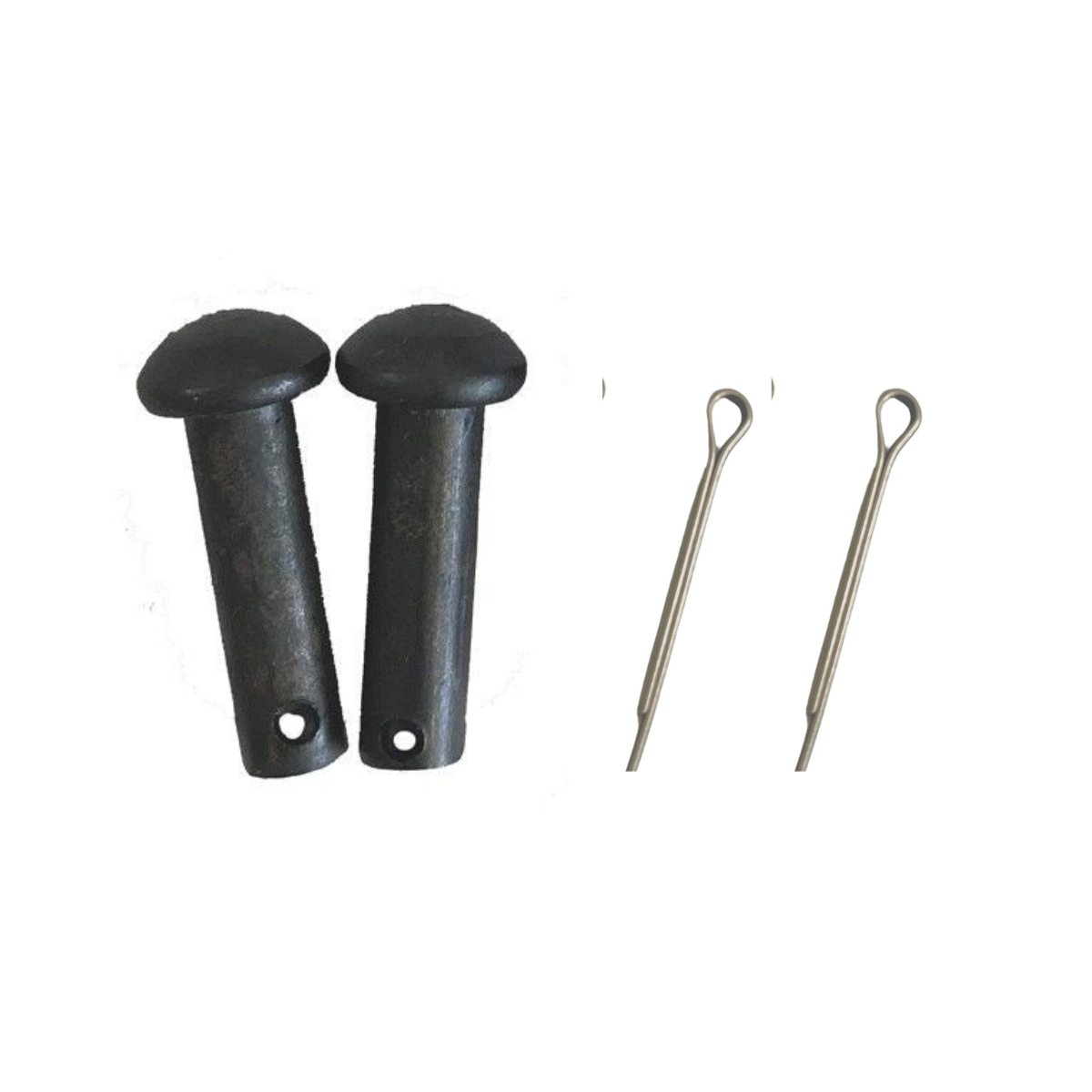 AJ Tack Black Spur Rowel Pins with Cotter Pins - 1 Pair