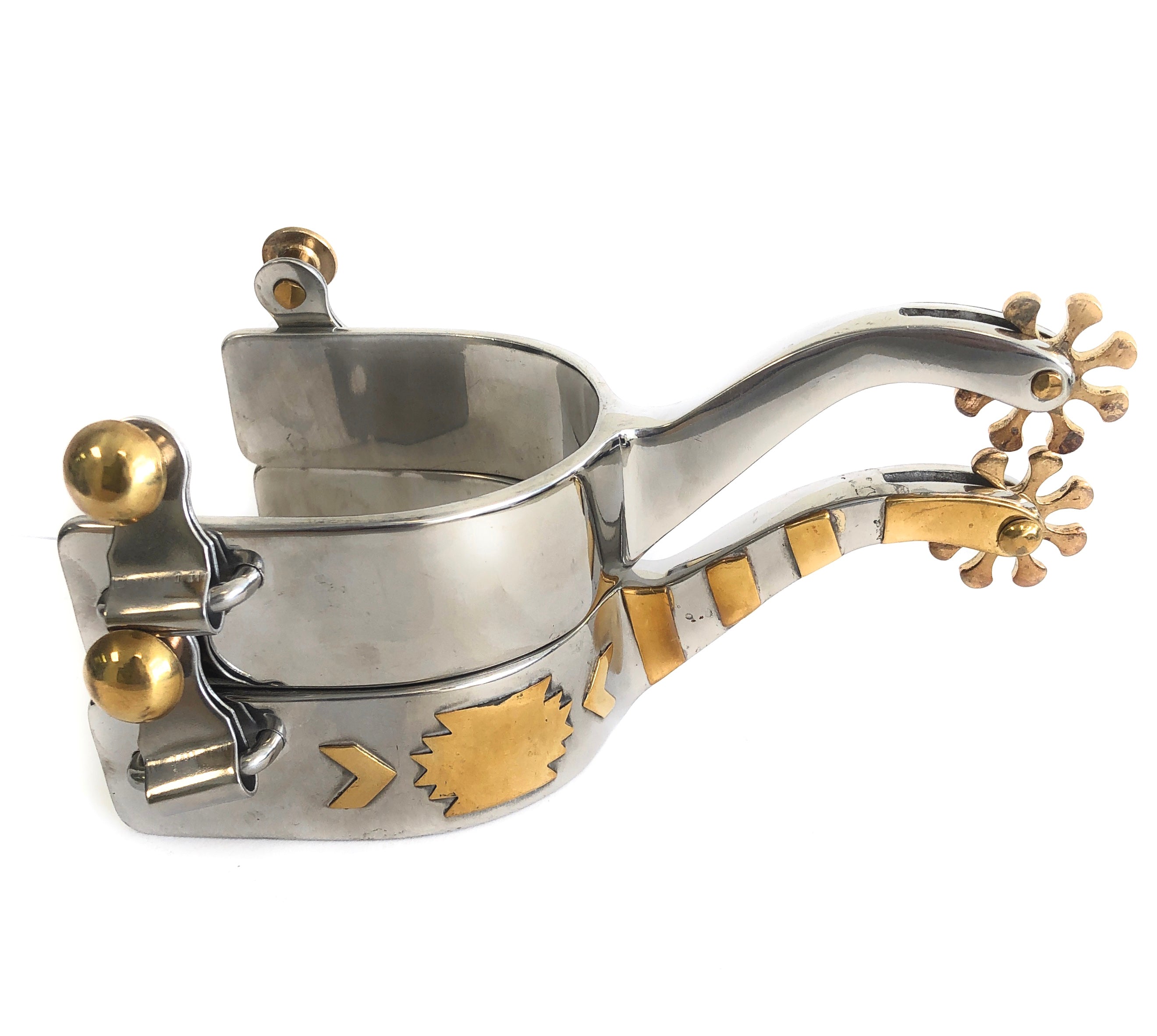 AJ Tack Men&amp;#39;s Stainless Steel Offset Southwest Spurs