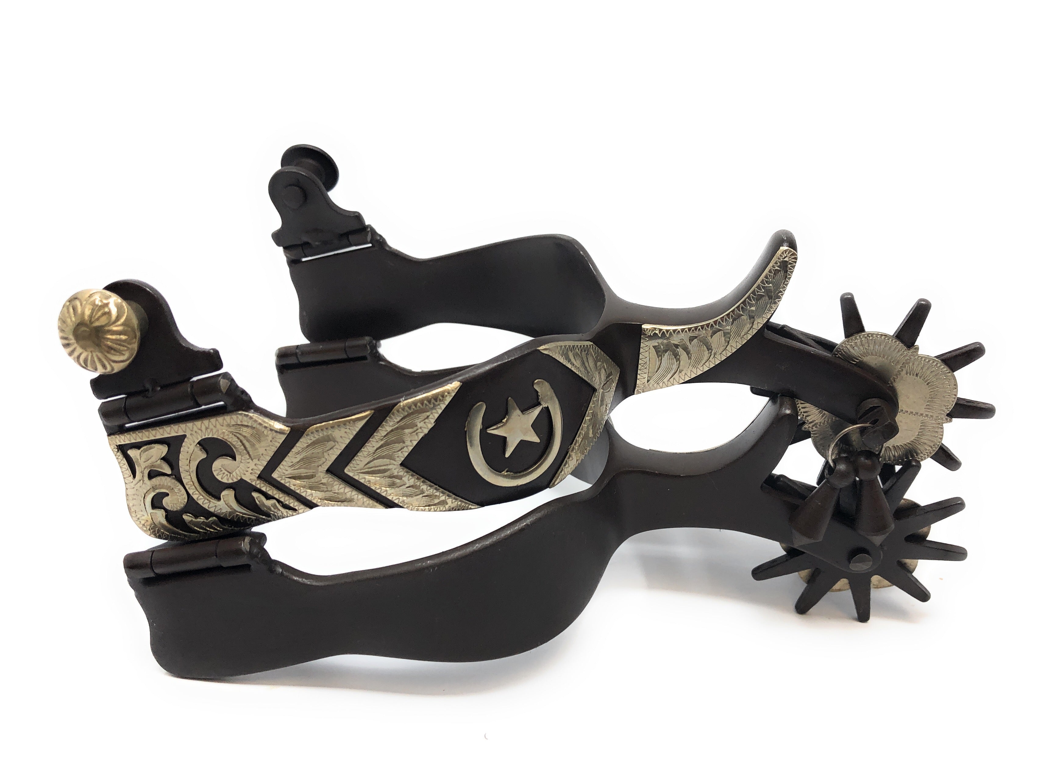 AJ Tack Men&amp;#39;s Horse Shoe and Star Spurs