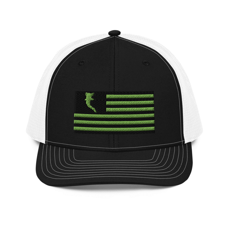 Flag Embroidered Neon Green (Snapback)