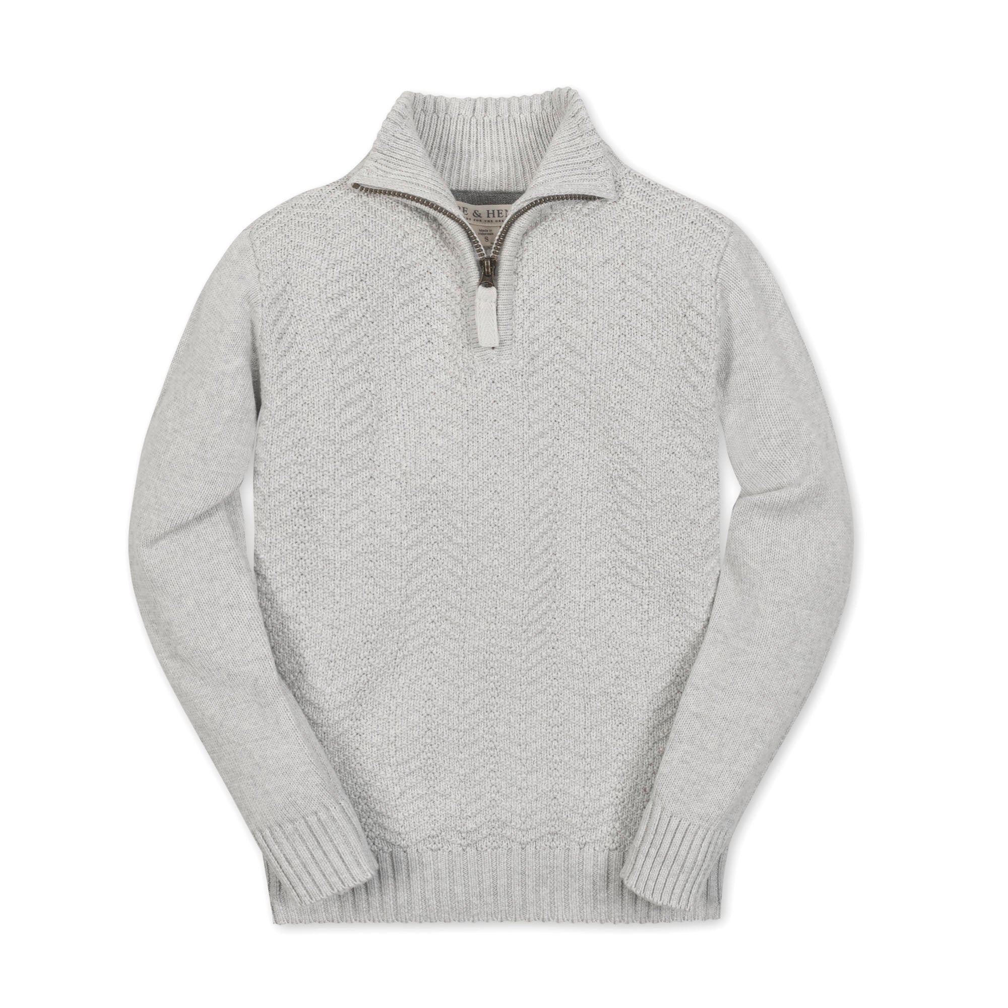 Organic Half Zip Cable Sweater