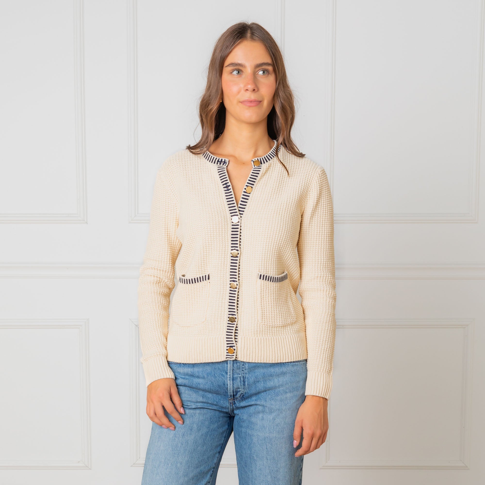 Organic Tweed Sweater Cardigan