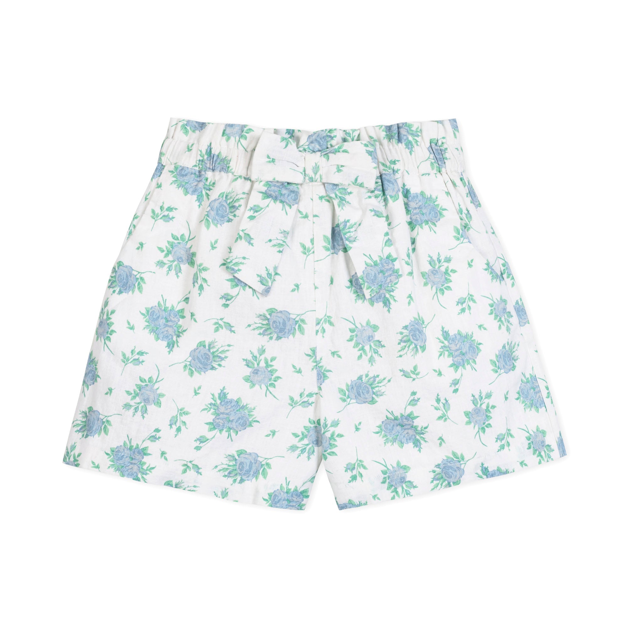 Linen Pull-On Paperbag Shorts