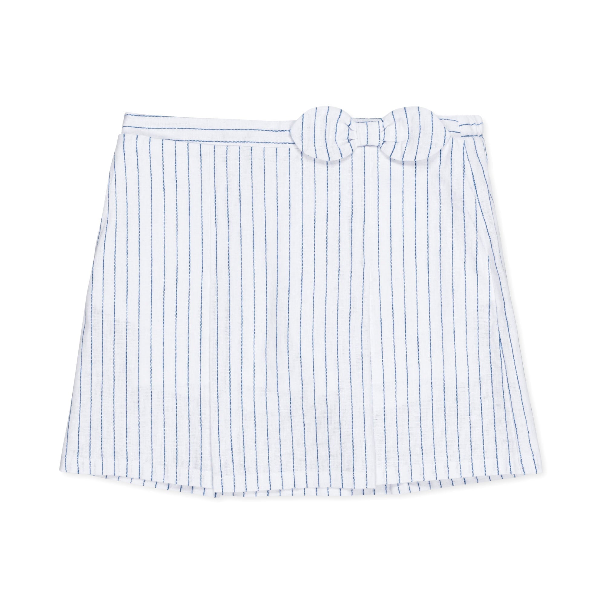 Linen Pleated Bow Skort