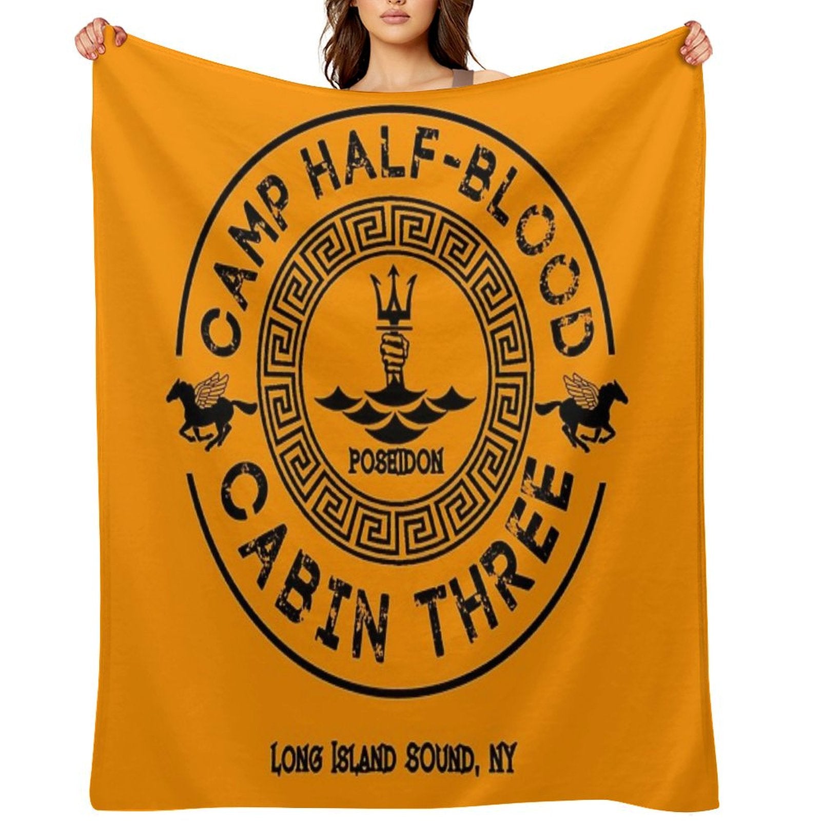 Percy Jackson - Camp Half-Blood - Cabin Three - Poseidon Throw Blanket