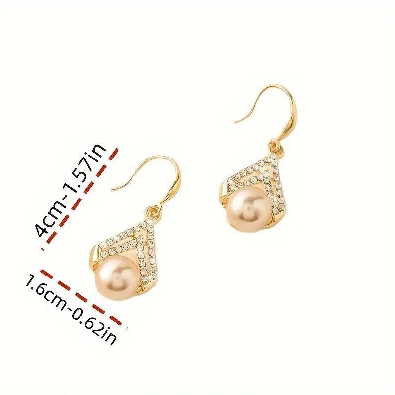 Fashion Water Drop Pearl Earrings - Trendy All-Match Accessories