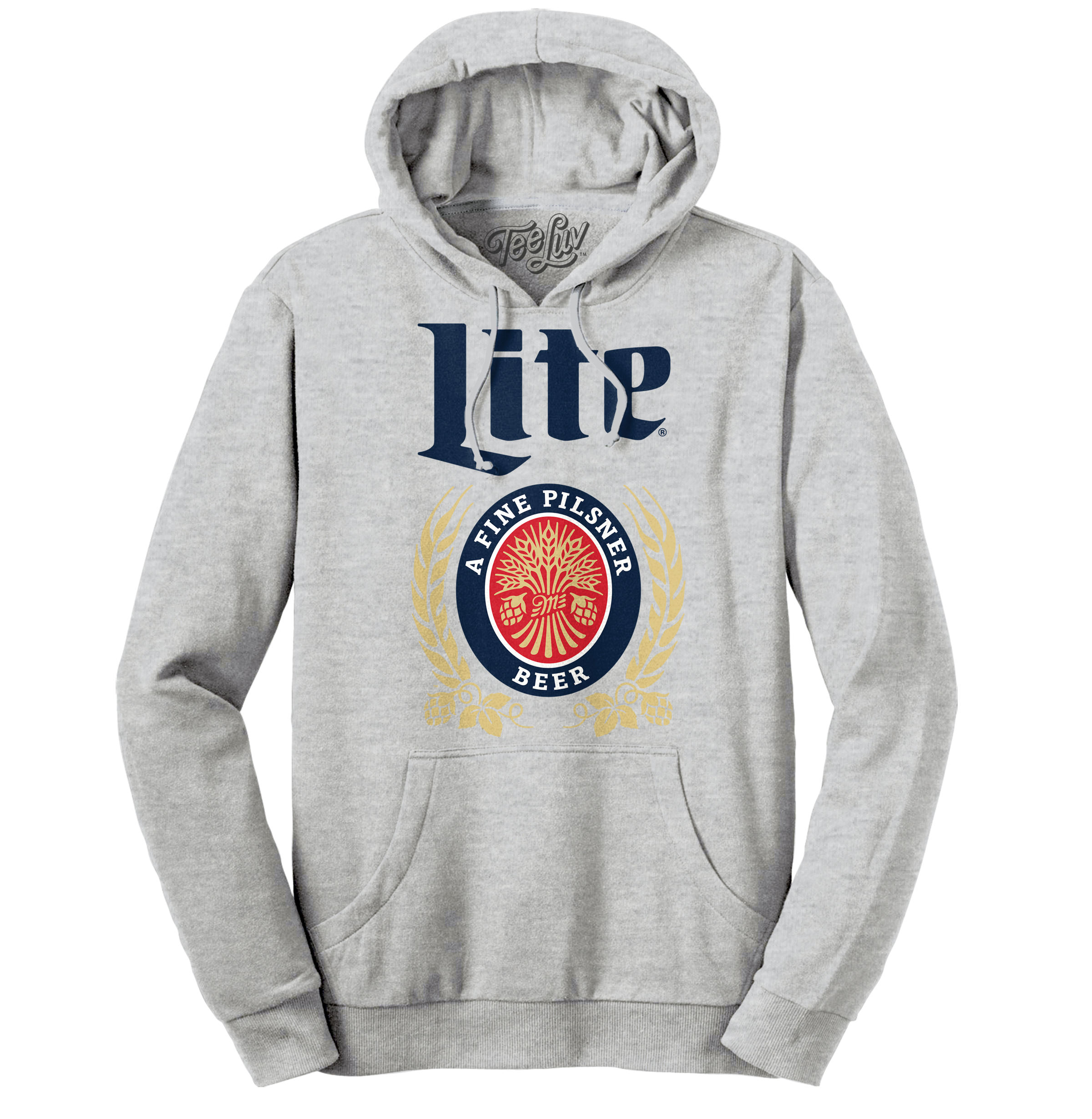 Miller Lite Logo Hooded Sweatshirt - Gray