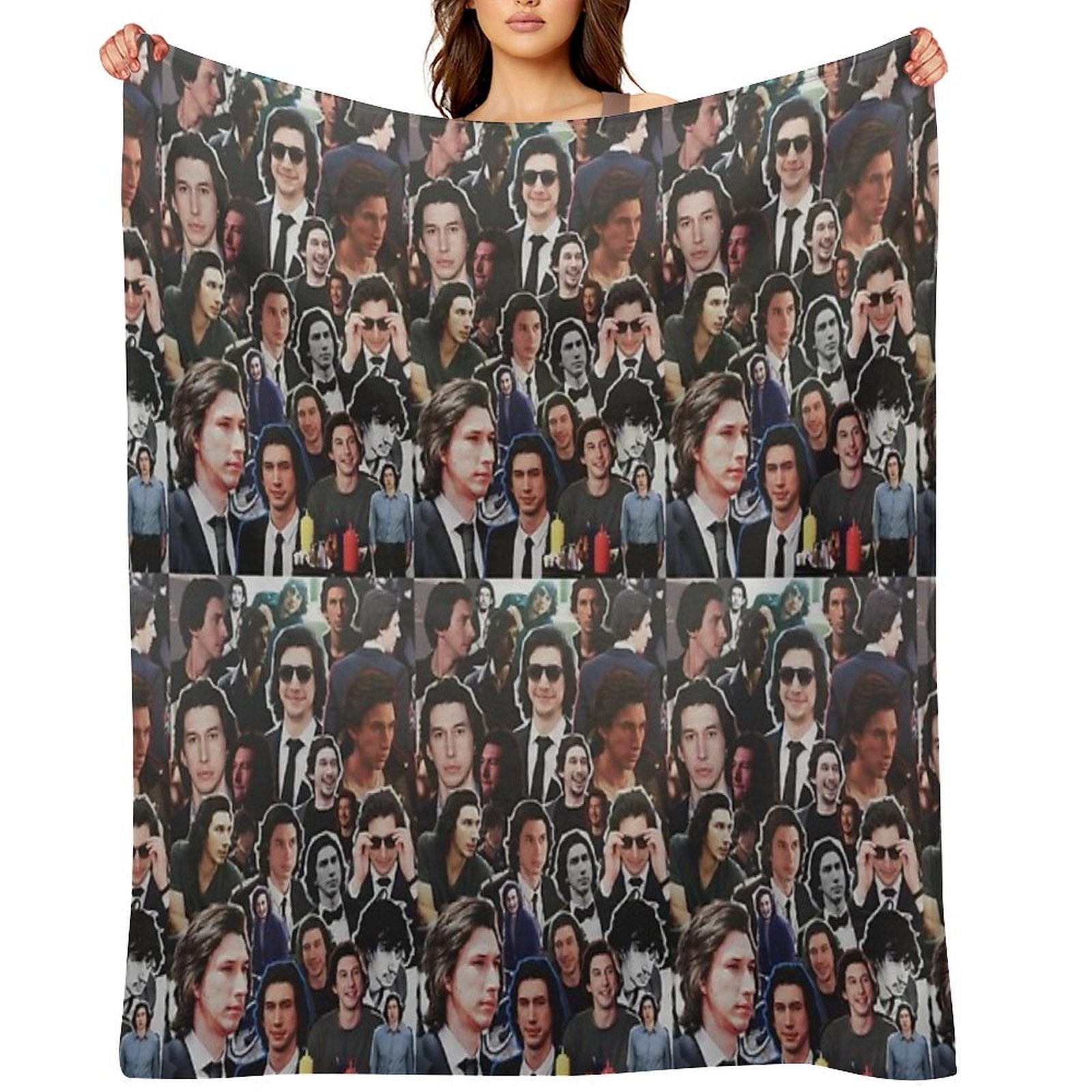 Assorted Adam Driver Collage Throw Blanket