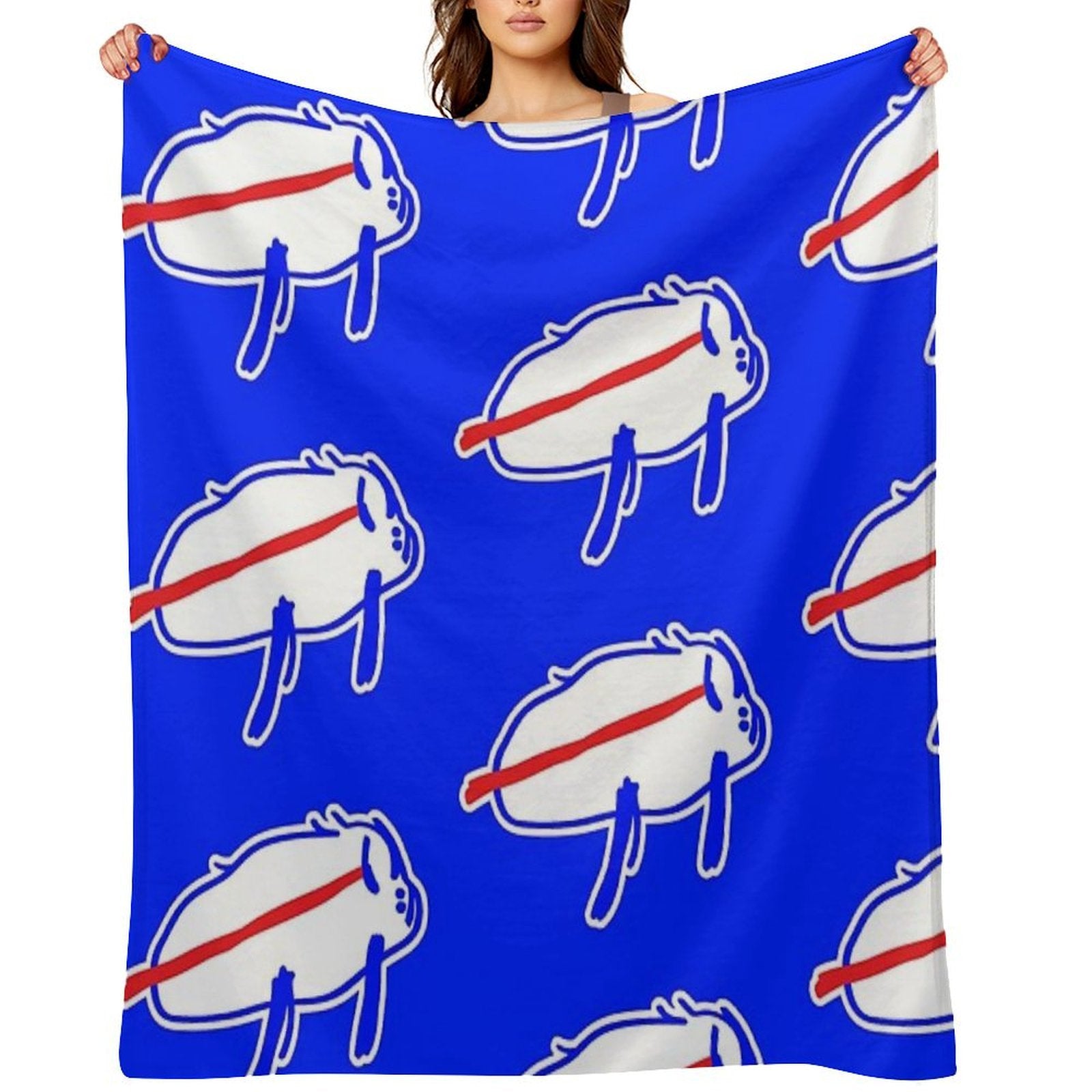 Josh Allen Drawing Throw Blanket