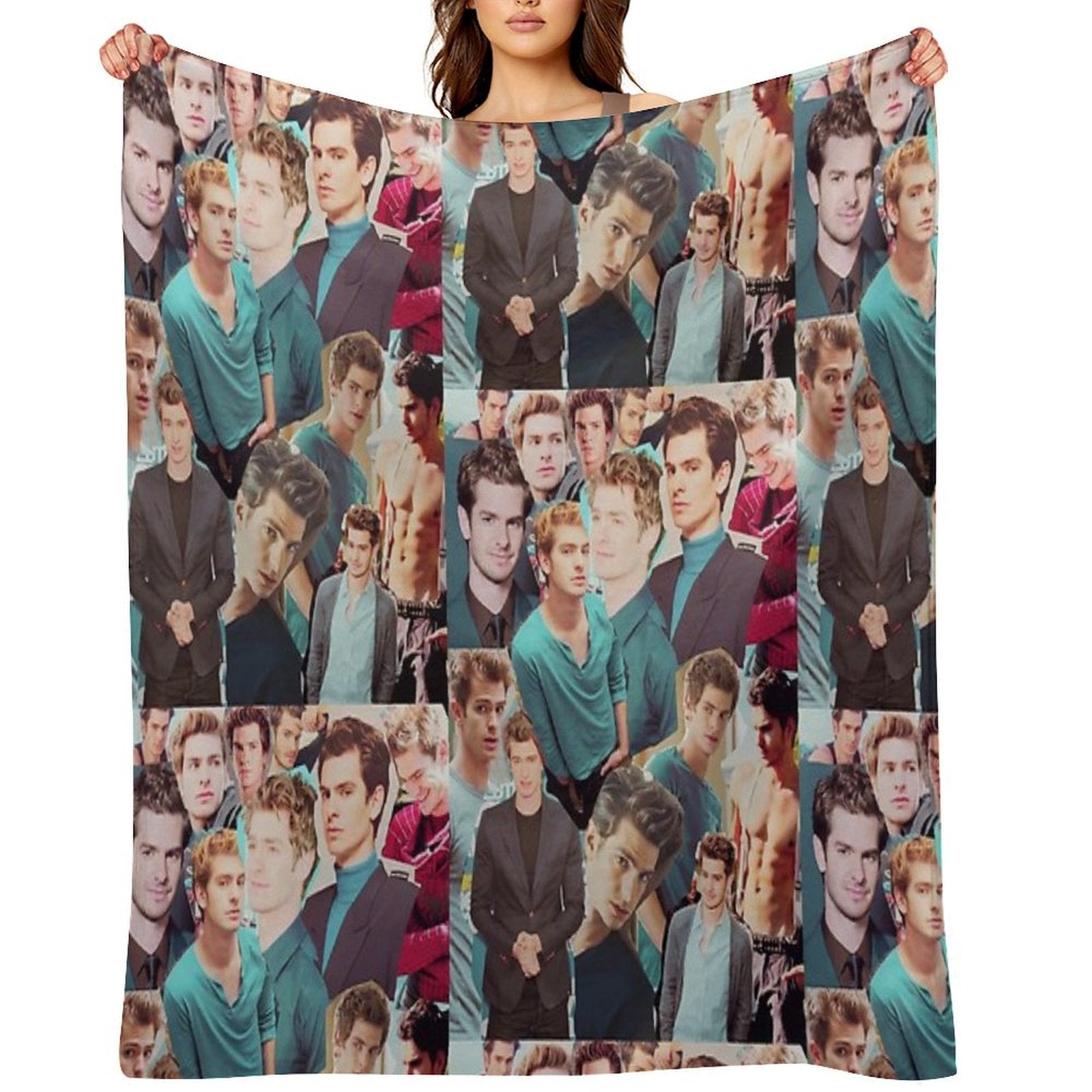 Andrew Garfield Collage Throw Blanket