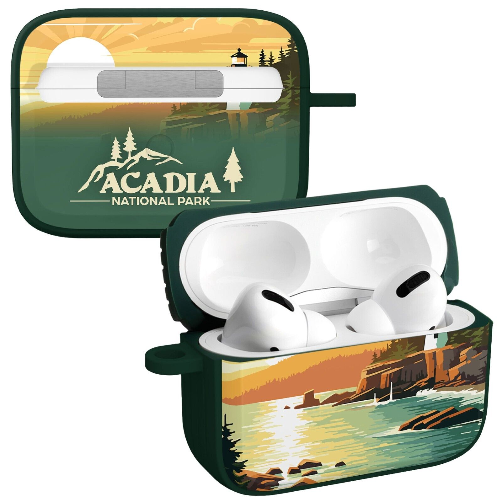 National Parks Acadia HDX Apple Airpods Pro 1 &amp;amp; 2 Case Cover