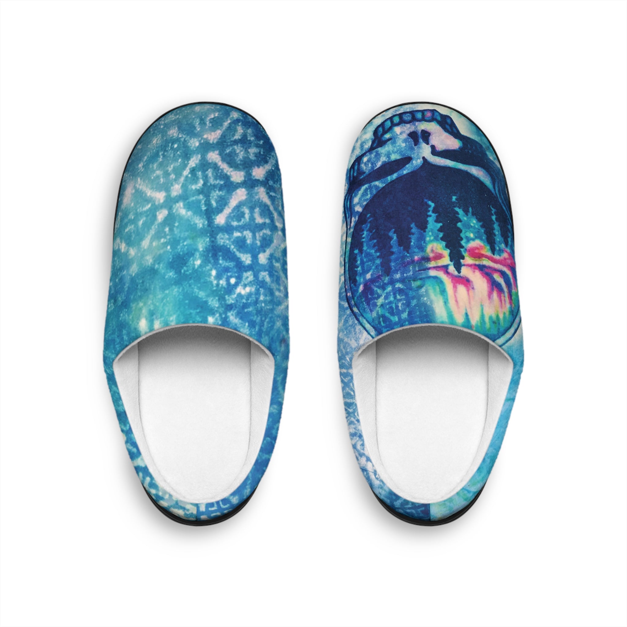 Aurora Borealis Skull Men&amp;#39;s Slippers