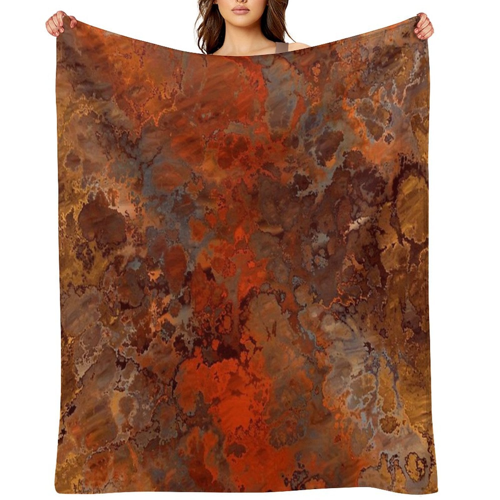 Gold And Rust Throw Blanket