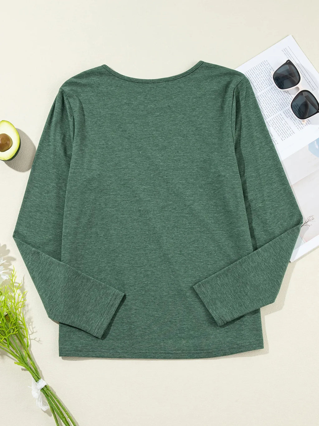 Asymmetric Seam Detail Long Sleeve Top for Women Casual