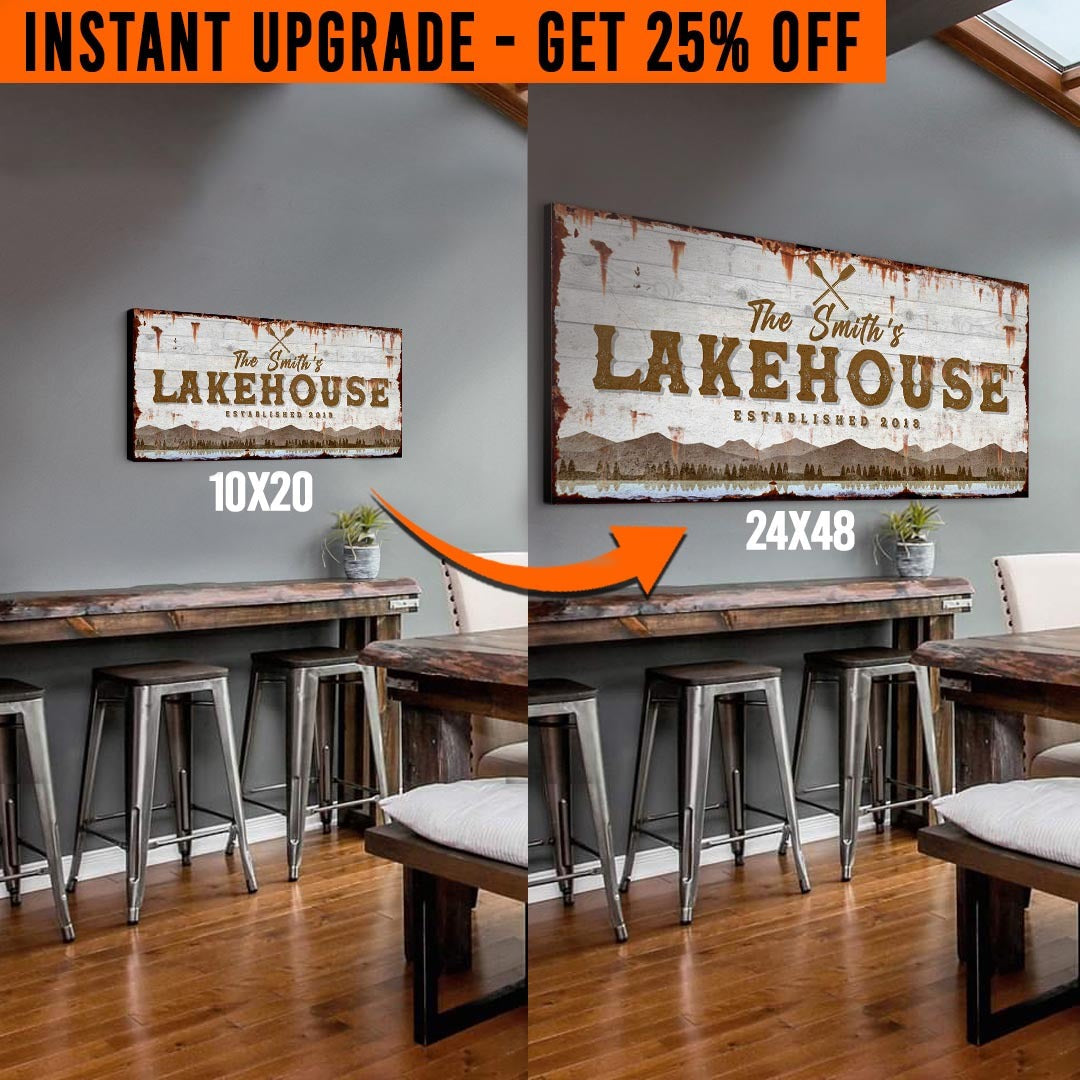 Upgrade Your &amp;#39;Lake House&amp;#39; (Style 2) Canvas To 24x48 Inches