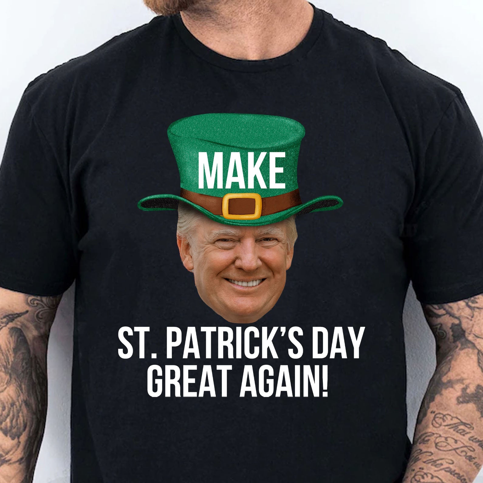 Donald Trump Make St. Patrick&amp;#39;s Day Great Again Dark Shirt, Trump T-Shirt, Funny Trump St Patrick&amp;#39;s Day Shirt, Irish Shirt 681884- GOP