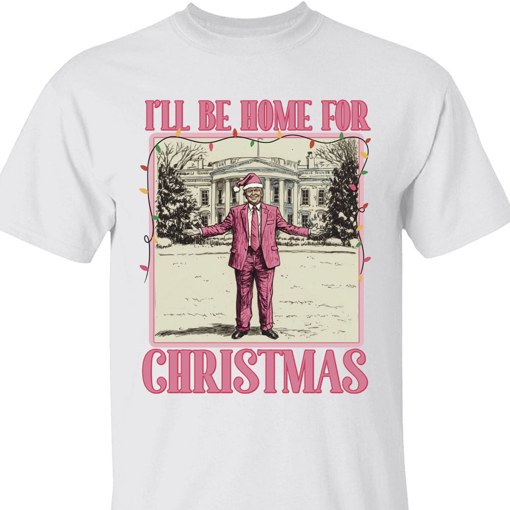 I'll Be Home for Xmas Sweatshirt, Funny Trump Christmas Sweatshirt, Trump Supporters 2024 Ugly Sweatshirt T1662 - GOP