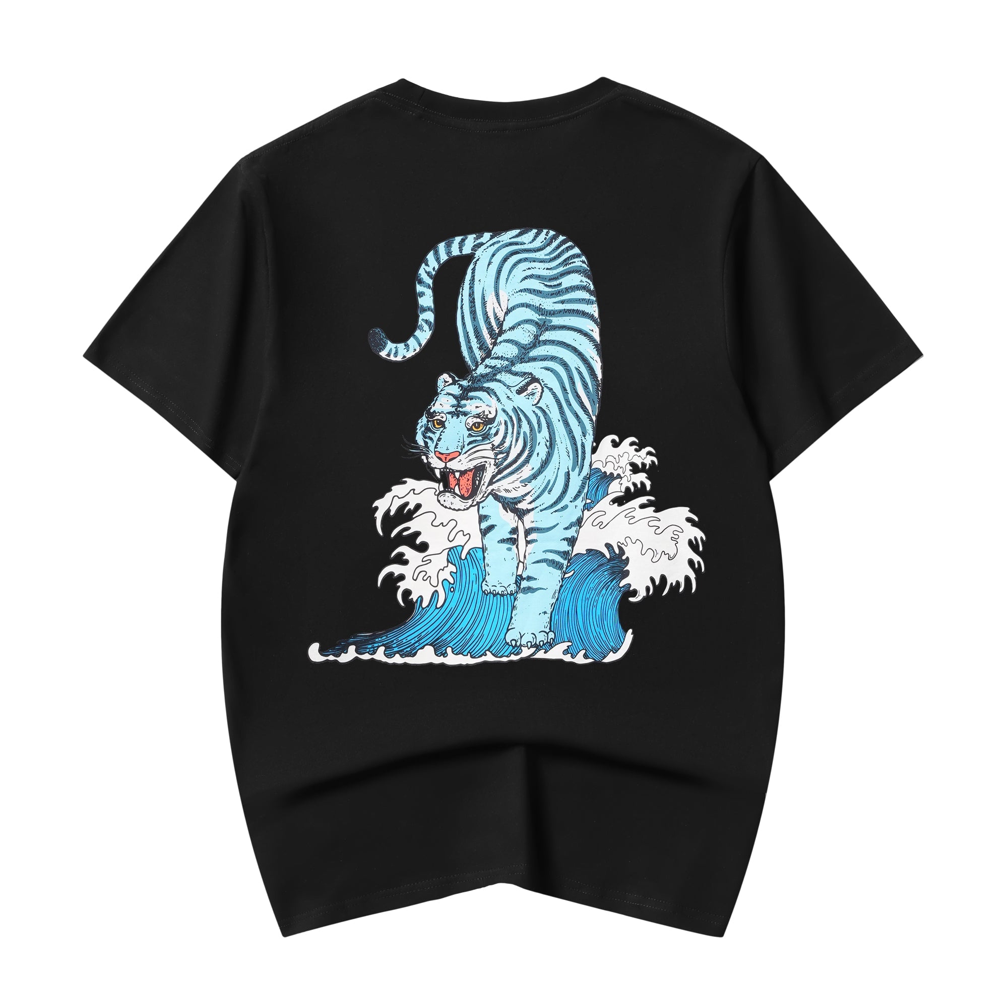 YeT022 Blue Tiger Ocean Tee