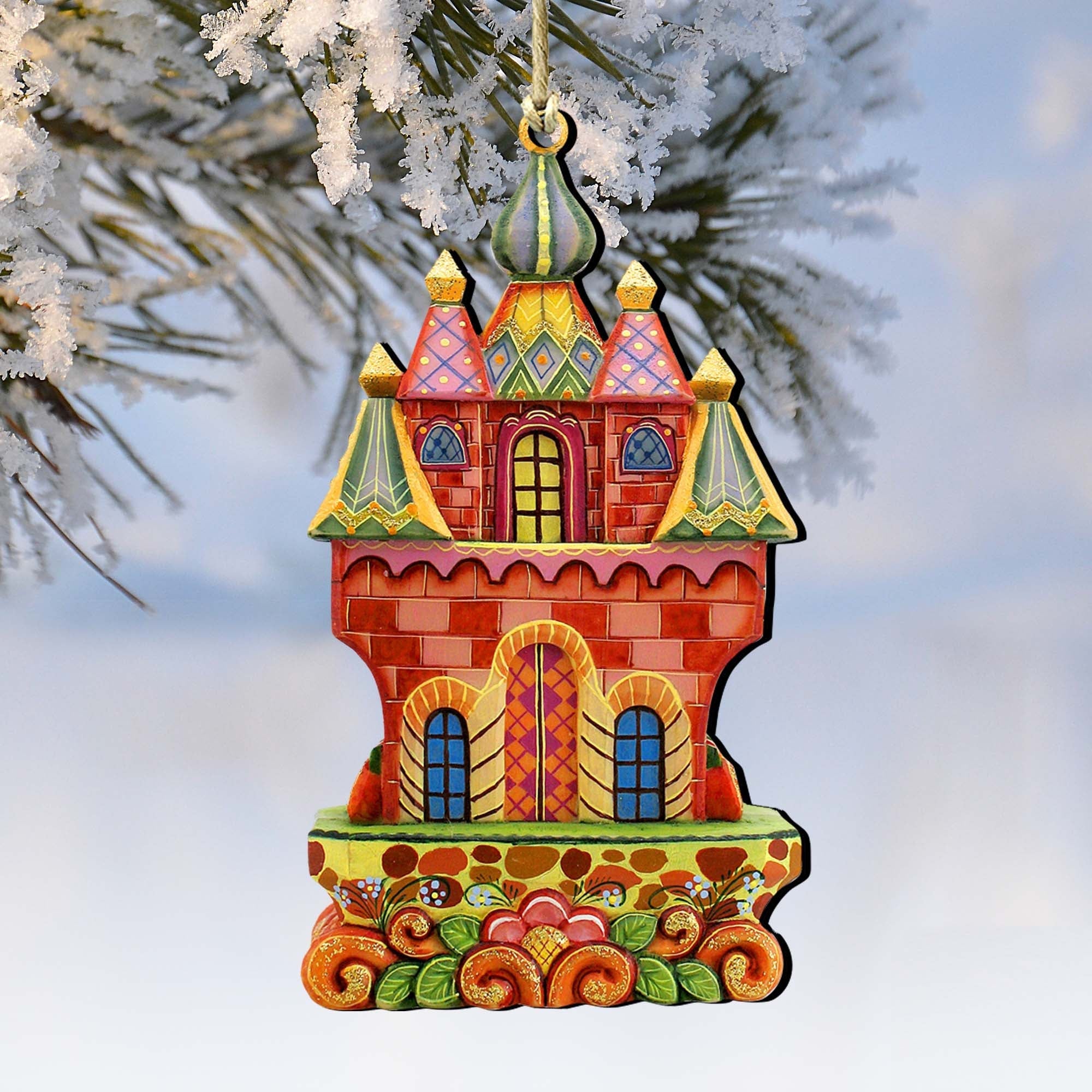 Fairy Castle Wooden Ornaments Christmas by G. DeBrekht - Christmas Decor - 8153315