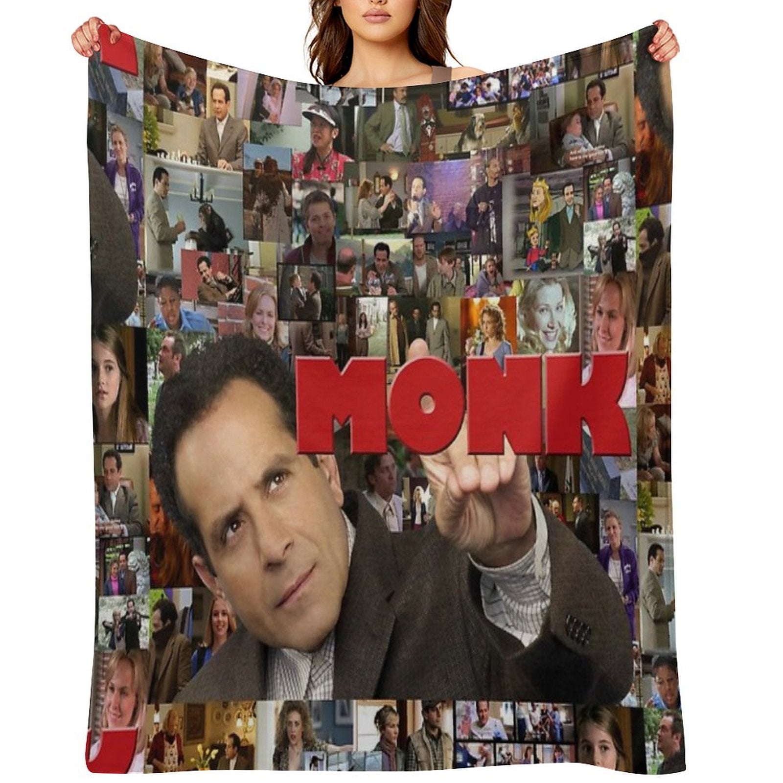 Adrian Monk Collage Throw Blanket