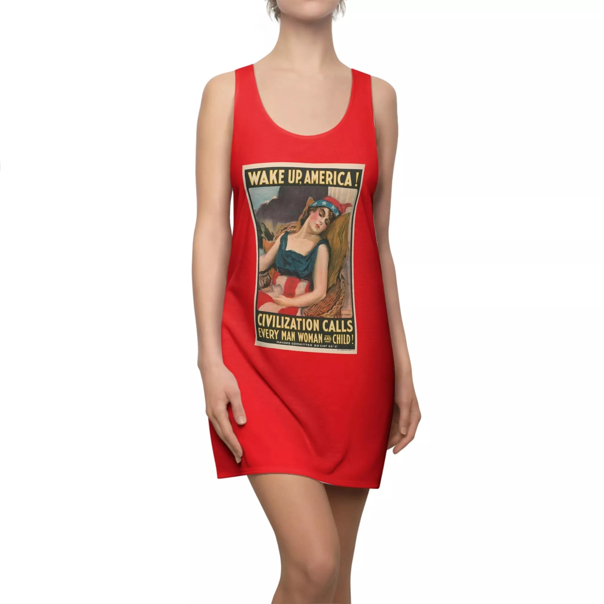 Wake Up America! Racerback Tank Nightshirt