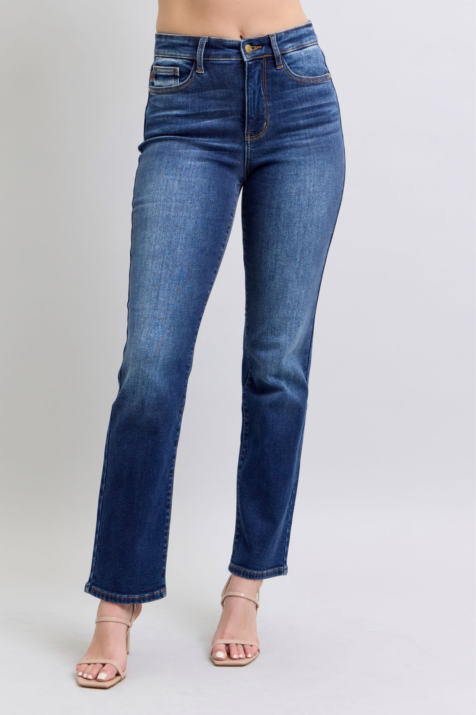 Judy Blue Full-Size Straight Leg Jeans - Effortless Chic with Pockets