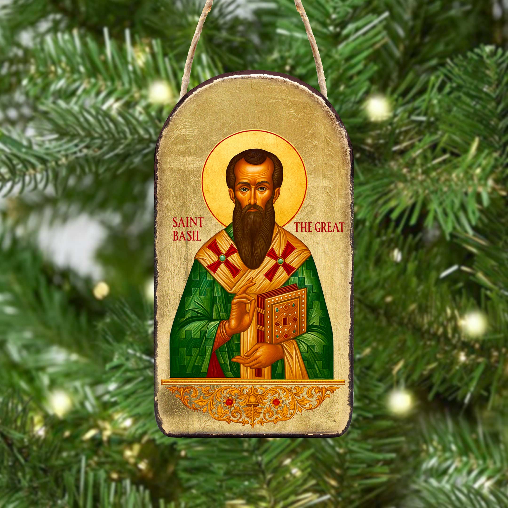 Saint Basil Religious Christian Sacred Icon Ornament - Inspirational Icon Décor - 87053