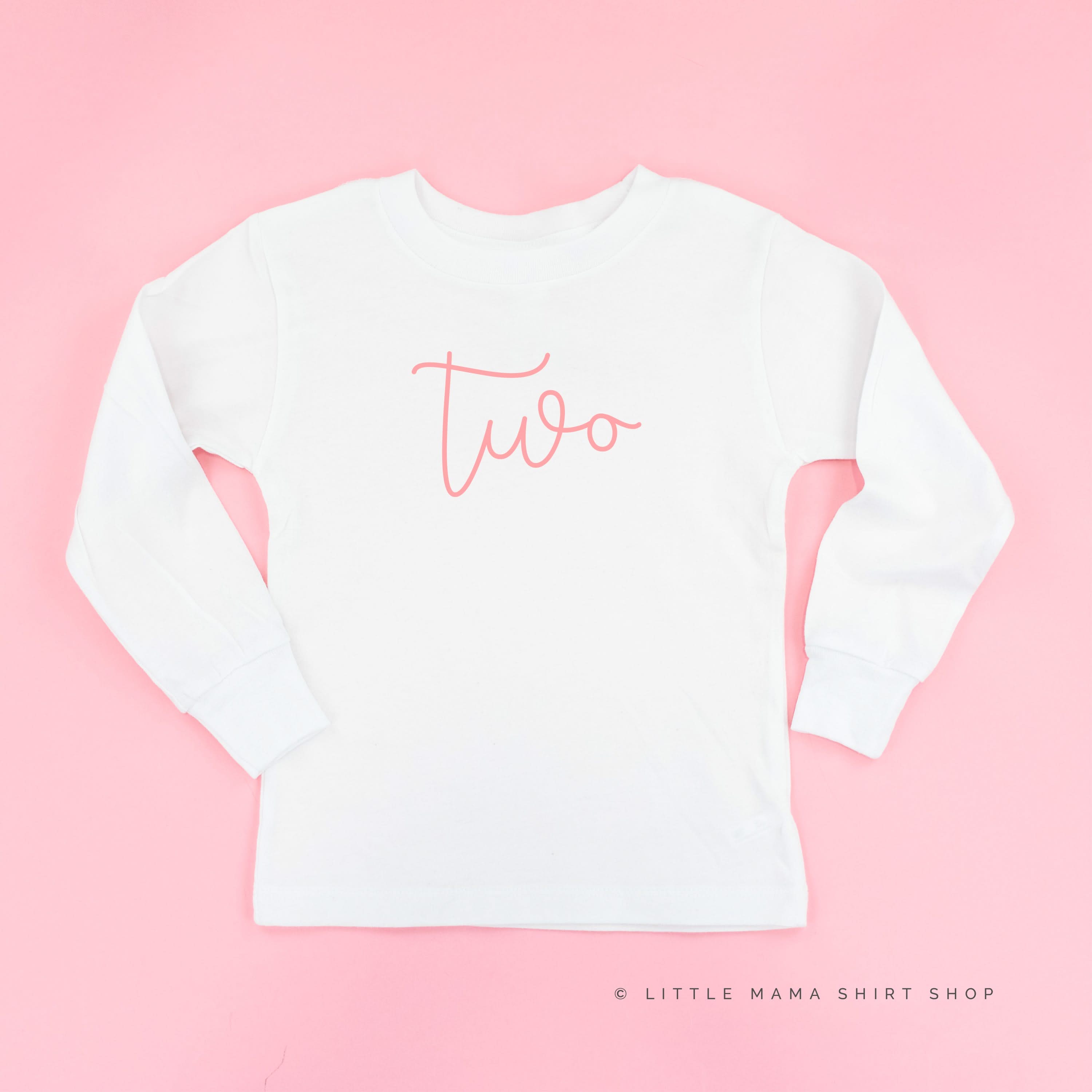 Birthday Number - Cursive Font - Child Long Sleeve Tee