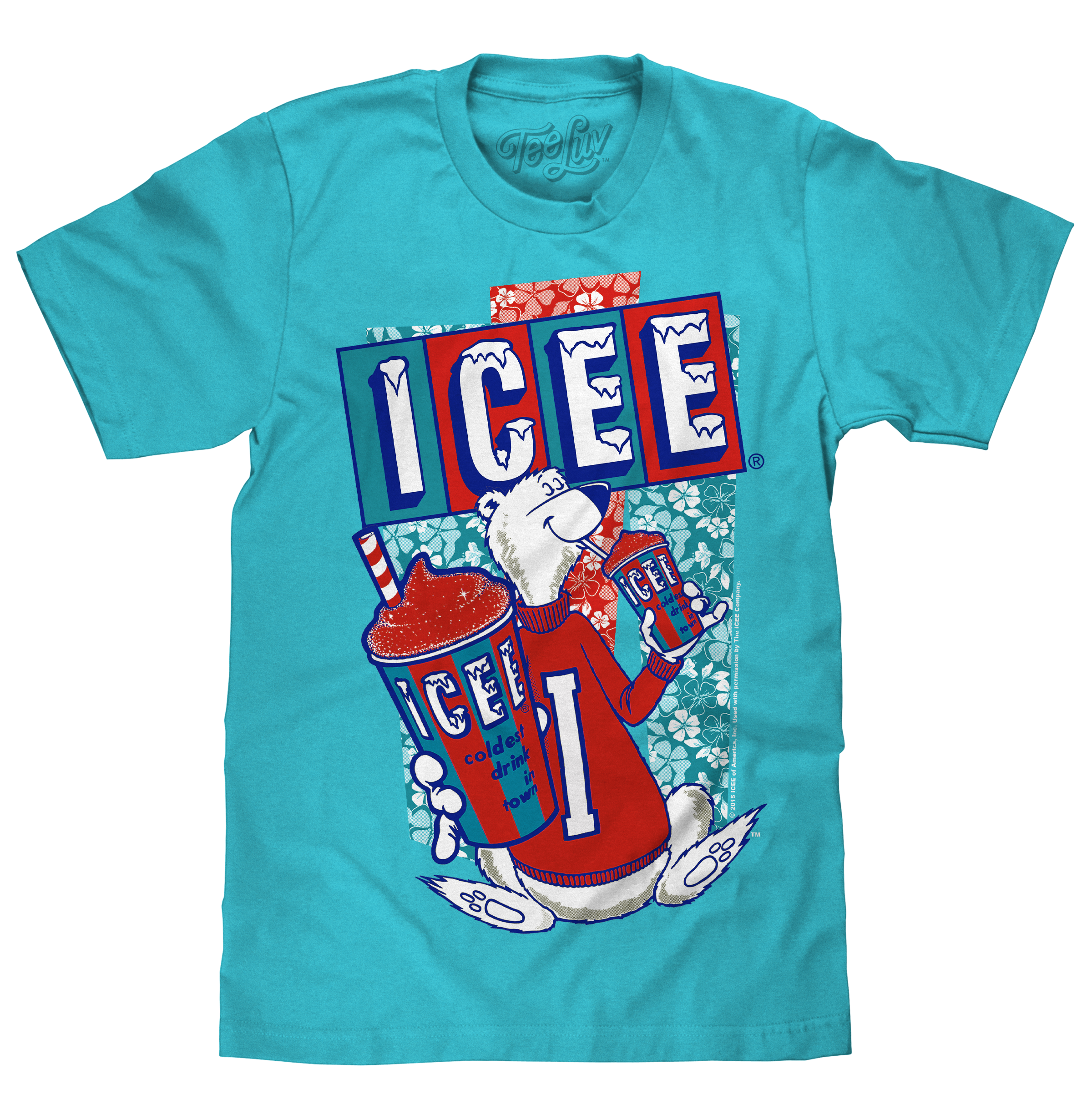 Hawaiian ICEE Polar Bear T-Shirt - Blue
