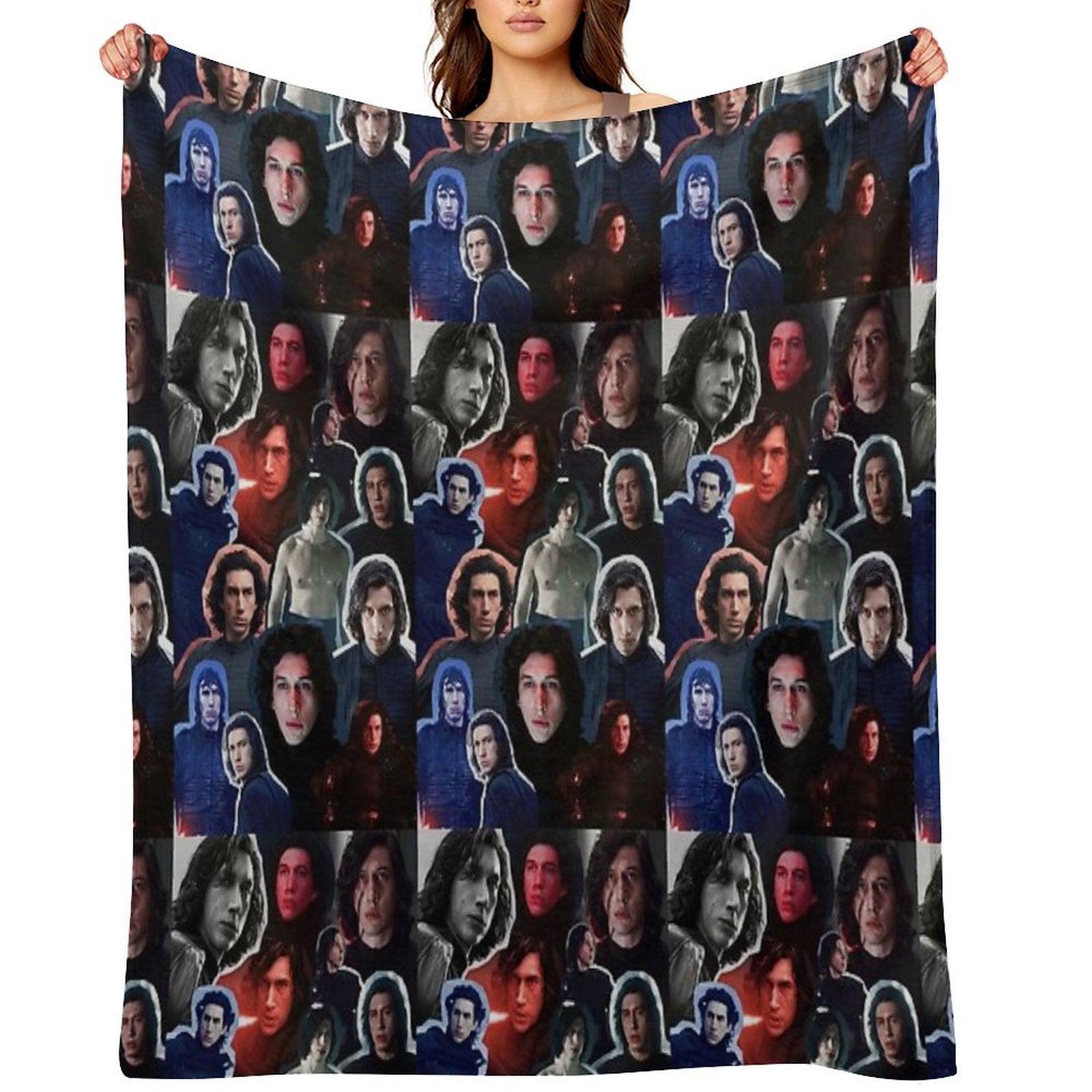 Adam Driver As BenKylo Collage Edit Throw Blanket