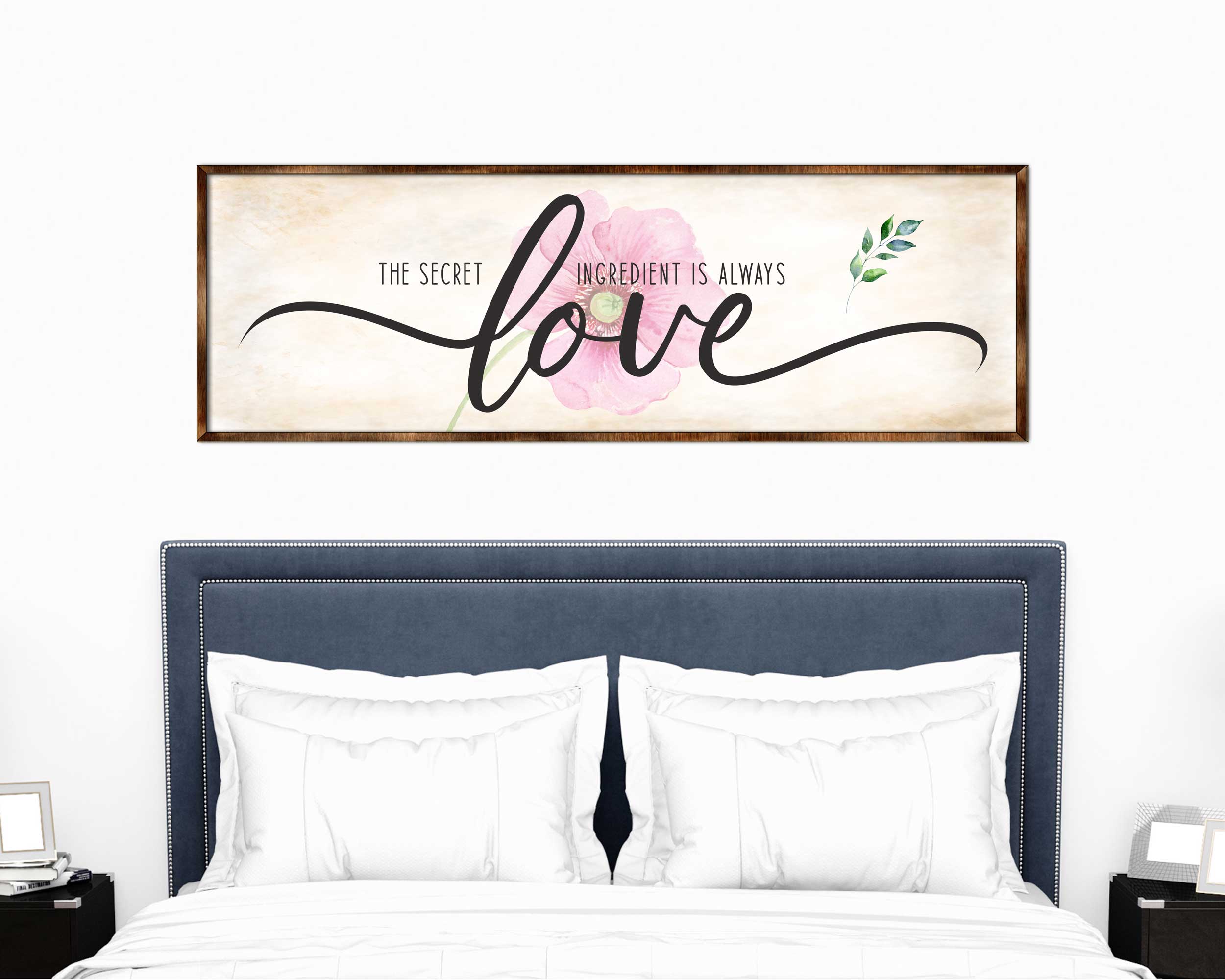 The Secret Ingredient Is Always Love - Wooden Contemporary Sign - Living Room Decor - Farmhouse Décor - Inspirational Wall Art - 310316