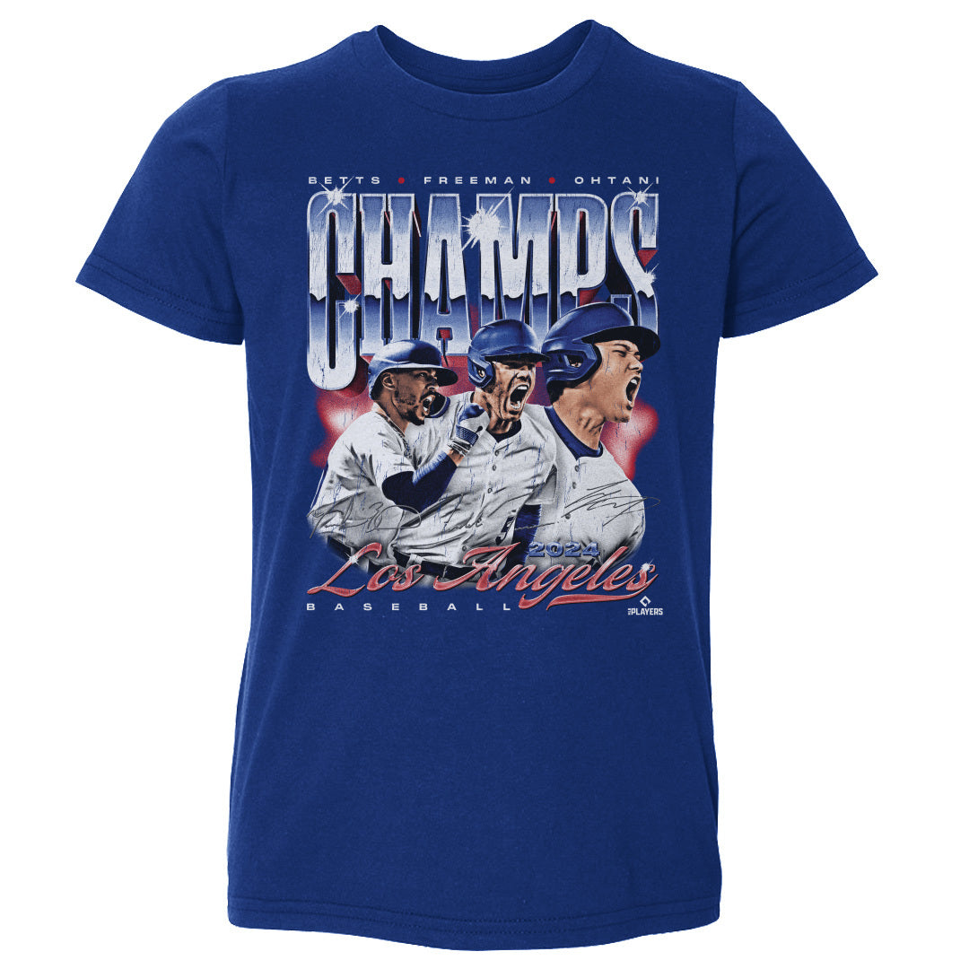 LOS ANGELES BASEBALL 2024 CHAMPS TRIO VINTAGE WHT