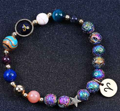 Blue San Volcanic Rock Constellation Bracelets – Colorful Twelve Constellations