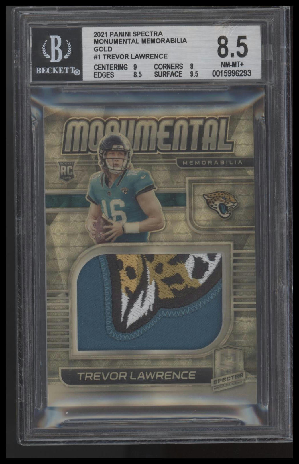 Trevor Lawrence 2021 Panini Spectra Monumental Memorabilia 1/1
